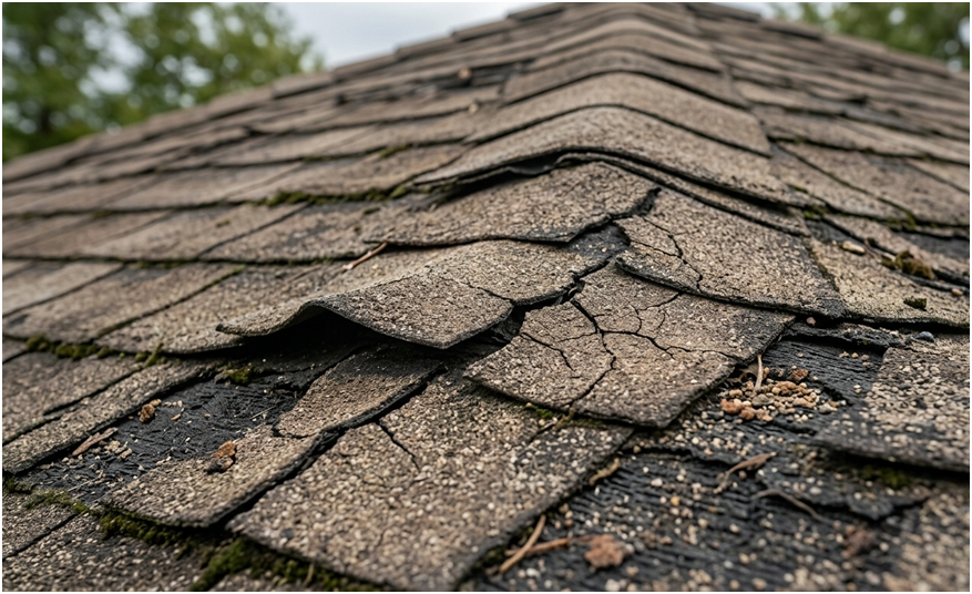 Signs an asphalt roof is aging